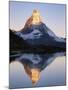 Matterhorn from Riffelsee at Dawn, Zermatt, Swiss Alps, Switzerland, Europe-Jochen Schlenker-Mounted Photographic Print