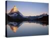 Matterhorn from Riffelsee at Dawn, Zermatt, Swiss Alps, Switzerland, Europe-Jochen Schlenker-Stretched Canvas