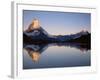 Matterhorn from Riffelsee at Dawn, Zermatt, Swiss Alps, Switzerland, Europe-Jochen Schlenker-Framed Photographic Print