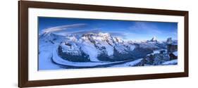 Matterhorn, Monte Rosa Range and Gornergletscher, Zermatt, Valais, Switzerland-Jon Arnold-Framed Photographic Print