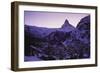 Matterhorn Mountain and Town at Twilight, Zermatt, Switzerland-Gavin Hellier-Framed Photographic Print