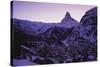 Matterhorn Mountain and Town at Twilight, Zermatt, Switzerland-Gavin Hellier-Stretched Canvas