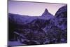 Matterhorn Mountain and Town at Twilight, Zermatt, Switzerland-Gavin Hellier-Mounted Photographic Print