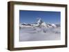 Matterhorn over the Nebulous Sea, Switzerland, Valais-Marco Isler-Framed Photographic Print