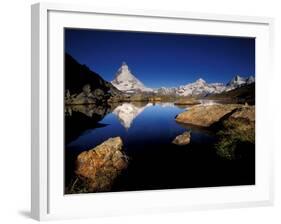 Matterhorn Reflected in Riffelsee, Zermatt, Switzerland-Art Wolfe-Framed Photographic Print