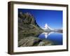 Matterhorn Reflected in the Riffelsee, Near Rotenboden, Zermatt, Valais, Swiss Alps, Switzerland-Ruth Tomlinson-Framed Photographic Print