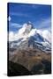 Matterhorn Surrounded by Clouds, Zermatt, Canton of Valais, Pennine Alps, Swiss Alps, Switzerland-Roberto Moiola-Stretched Canvas