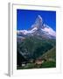 Matterhorn Towering Above Hamlet of Findeln, Valais, Switzerland-Gareth McCormack-Framed Premium Photographic Print