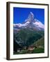 Matterhorn Towering Above Hamlet of Findeln, Valais, Switzerland-Gareth McCormack-Framed Premium Photographic Print