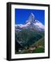 Matterhorn Towering Above Hamlet of Findeln, Valais, Switzerland-Gareth McCormack-Framed Photographic Print