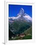 Matterhorn Towering Above Hamlet of Findeln, Valais, Switzerland-Gareth McCormack-Framed Photographic Print
