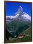 Matterhorn Towering Above Hamlet of Findeln, Valais, Switzerland-Gareth McCormack-Framed Photographic Print