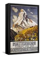 Matterhorn Travel Poster by Francois Gos-Francois Gos-Framed Stretched Canvas