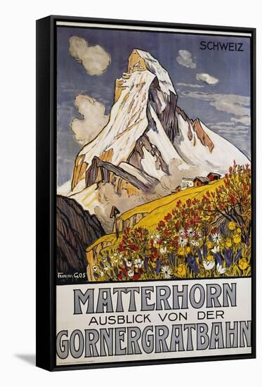 Matterhorn Travel Poster by Francois Gos-Francois Gos-Framed Stretched Canvas