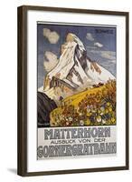 Matterhorn Travel Poster by Francois Gos-Francois Gos-Framed Premium Giclee Print