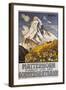 Matterhorn Travel Poster by Francois Gos-Francois Gos-Framed Premium Giclee Print