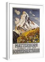 Matterhorn Travel Poster by Francois Gos-Francois Gos-Framed Giclee Print