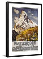 Matterhorn Travel Poster by Francois Gos-Francois Gos-Framed Giclee Print