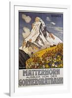 Matterhorn Travel Poster by Francois Gos-Francois Gos-Framed Giclee Print