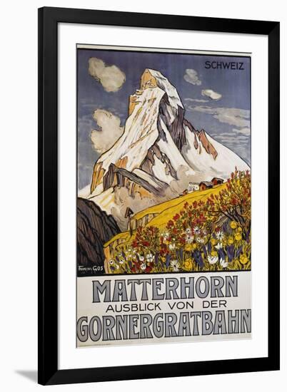 Matterhorn Travel Poster by Francois Gos-Francois Gos-Framed Giclee Print