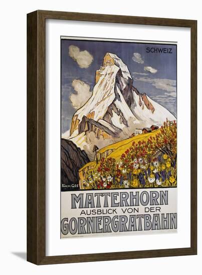 Matterhorn Travel Poster by Francois Gos-Francois Gos-Framed Giclee Print