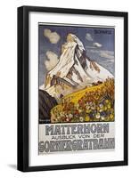 Matterhorn Travel Poster by Francois Gos-Francois Gos-Framed Giclee Print