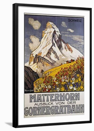 Matterhorn Travel Poster by Francois Gos-Francois Gos-Framed Giclee Print