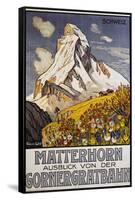 Matterhorn Travel Poster by Francois Gos-Francois Gos-Framed Stretched Canvas