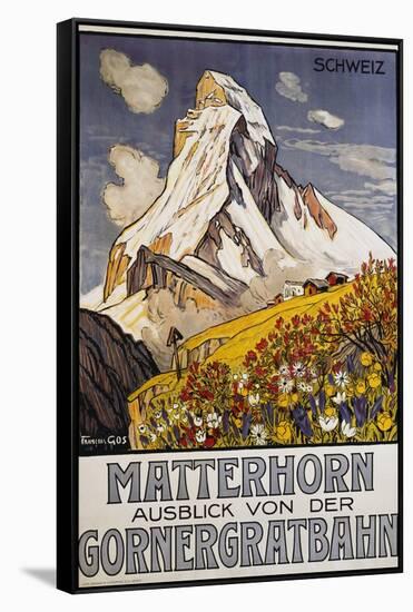 Matterhorn Travel Poster by Francois Gos-Francois Gos-Framed Stretched Canvas