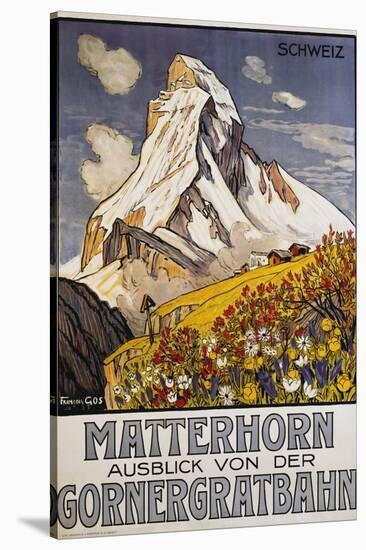 Matterhorn Travel Poster by Francois Gos-Francois Gos-Stretched Canvas