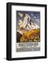 Matterhorn Travel Poster by Francois Gos-swim ink 2 llc-Framed Photographic Print