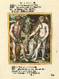 Adam und Eva. Aus dem Totentanz. Erschienen um 1700-25 (Nach dem Wandgemälde und der 1-Matthäus Merian the Elder-Stretched Canvas