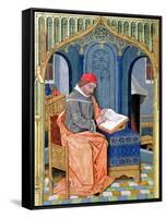 Matthaeus Platearius Writing "The Book of Simple Medicines", circa 1470-Robinet Testard-Framed Stretched Canvas