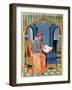 Matthaeus Platearius Writing "The Book of Simple Medicines", circa 1470-Robinet Testard-Framed Giclee Print