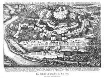 View of London from the South, 1638-Matthaus Merian-Framed Premium Giclee Print