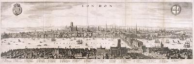 View of London from the South, 1638-Matthaus Merian-Giclee Print