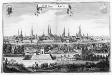 View of London from the South, 1638-Matthaus Merian-Framed Premium Giclee Print