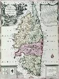 Map of Corsica-Matthaus Seutter-Stretched Canvas