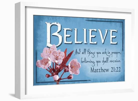 Matthew 21:22 - Inspirational-Lantern Press-Framed Art Print