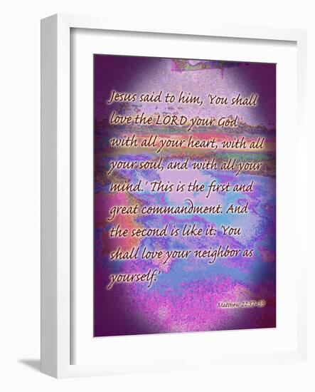 Matthew 22:37?39-Cathy Cute-Framed Giclee Print