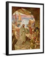 Matthew (Levi) is called upon to become a disciple - Bible-William Brassey Hole-Framed Premium Giclee Print