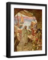 Matthew (Levi) is called upon to become a disciple - Bible-William Brassey Hole-Framed Giclee Print