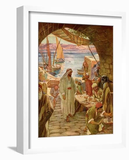 Matthew (Levi) is called upon to become a disciple - Bible-William Brassey Hole-Framed Giclee Print