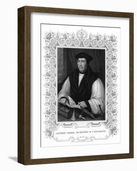 Matthew Parker, English Prelate, 19th Century-William Holl II-Framed Giclee Print