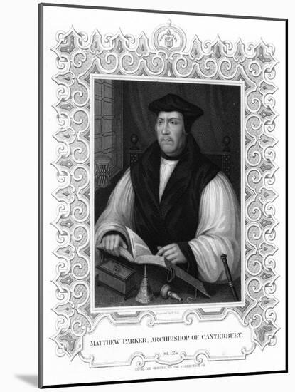 Matthew Parker, English Prelate, 19th Century-William Holl II-Mounted Giclee Print