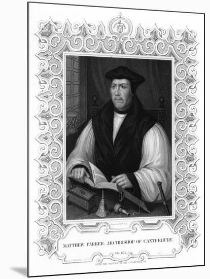 Matthew Parker, English Prelate, 19th Century-William Holl II-Mounted Giclee Print