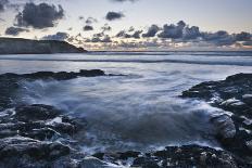 Rocky Coast at Treyarnon Bay at Sunset, Cornwall, England, United Kingdom, Europe-Matthew-Framed Photographic Print