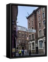 Matthew Street, Site of the Original Cavern Club Where the Beatles First Played-Ethel Davies-Framed Stretched Canvas