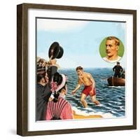 Matthew Webb, the First Man to Swim the English Channel in August 1875-John Keay-Framed Giclee Print