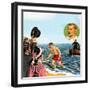 Matthew Webb, the First Man to Swim the English Channel in August 1875-John Keay-Framed Giclee Print